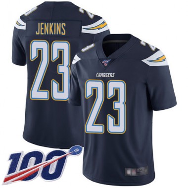 Los Angeles Chargers NFL Football Rayshawn Jenkins Navy Blue Jersey Men Limited 23 Home 100th Season Vapor Untouchable
